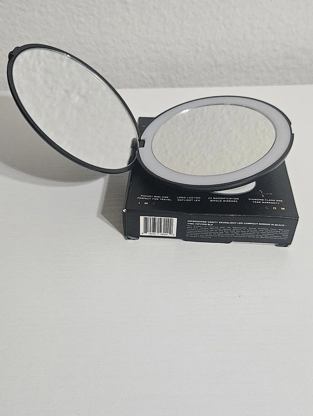 Impressions Infinity LED Compact Mirror - Black